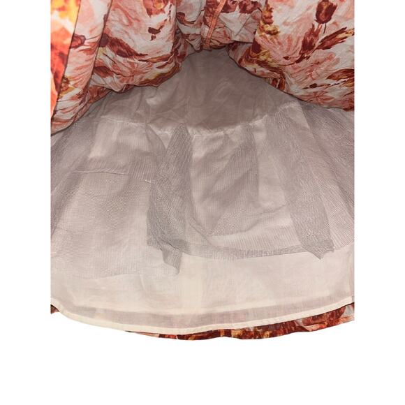 JESSICA‎ HOWARD ORANGE PINK WHITE FLORAL SLEEVELESS LINED DRESS - SIZE 8 - NWT - Picture 11 of 15